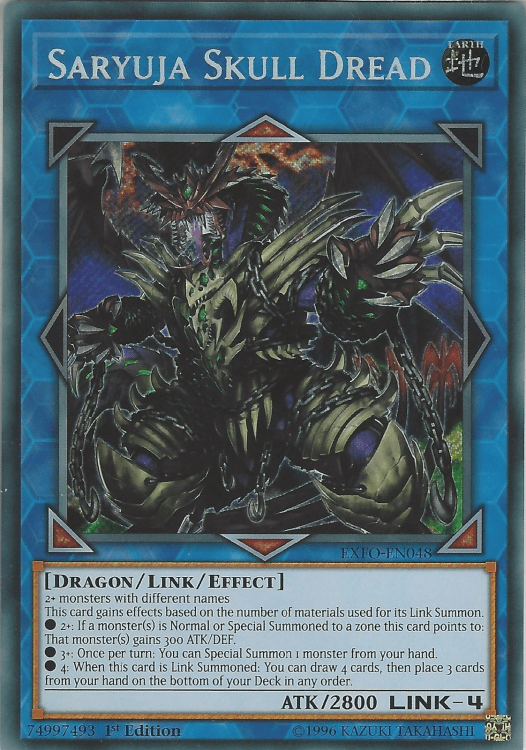 Saryuja Skull Dread, one of Link's best monsters in Yugioh