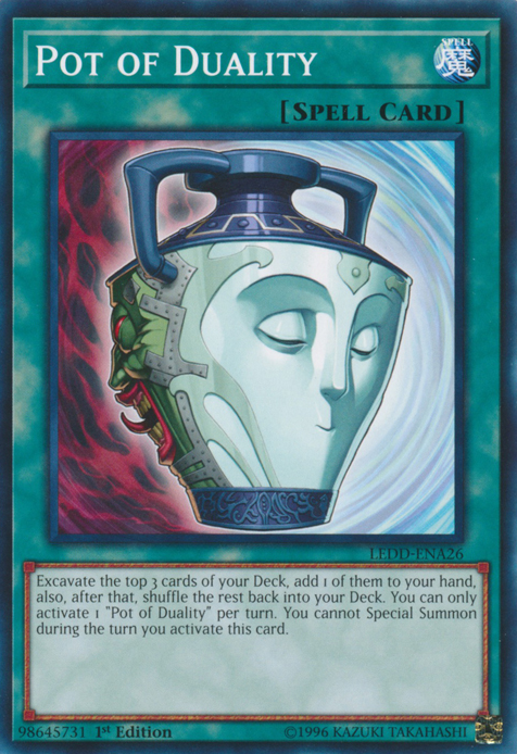 Pot of Duality, one of the best Yugioh draw cards