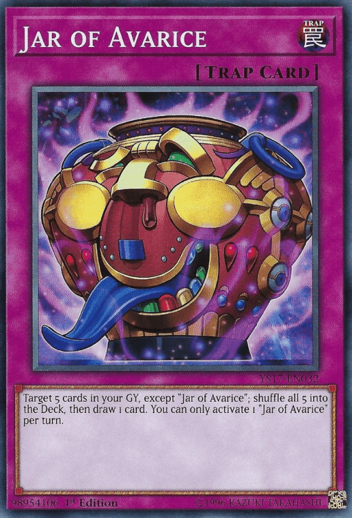 Jar of Avarice, one of the best Yugioh draw cards