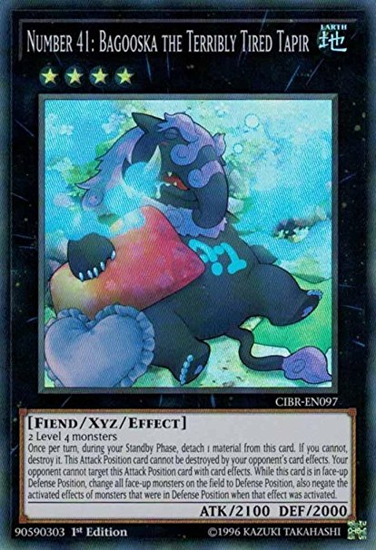 Number 41: Bagooska, the terribly tired tapir, one of the best Rank 4 XYZ monsters in Yugioh